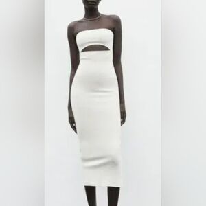Zara White Backless Dress